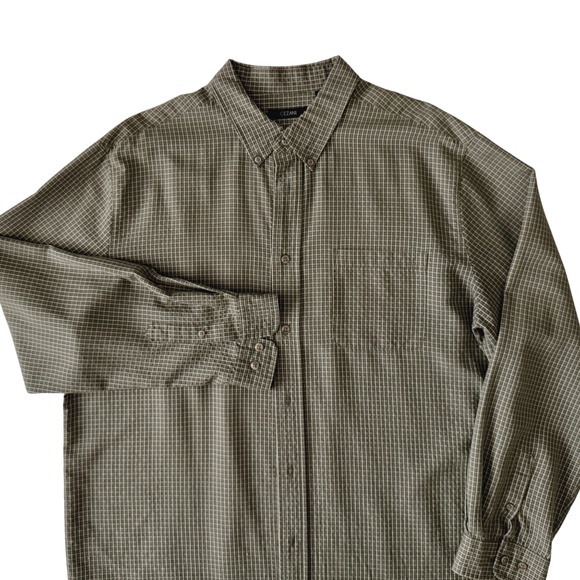 CEZANI Men's XL Green & Tan Plaid Long Sleeve Button-Down Shirt - Picture 4 of 4